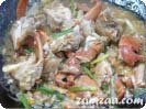 ปูไข่ผัดต้นหอม (Stir-fried Crab with Scallions)